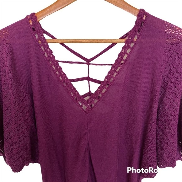 Free People Knit Crochet Top, Size Small - Picture 4 of 10